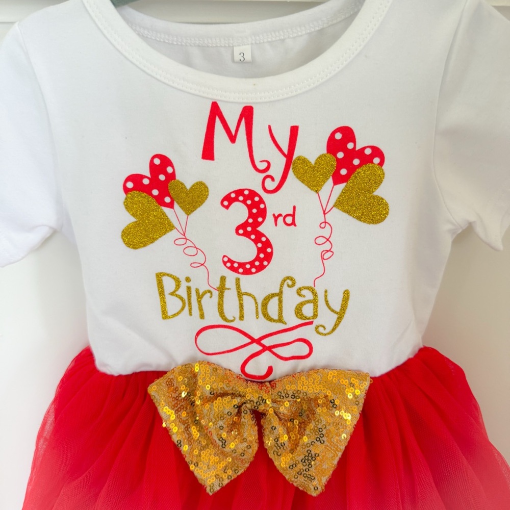 Like New Toddler Girl Third Birthday Party Dress, Size 3T, Great Condition!! - Picture 3 of 4